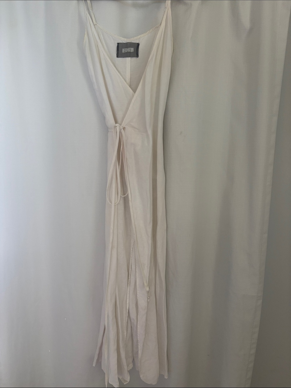 Reformation white wrap Dress